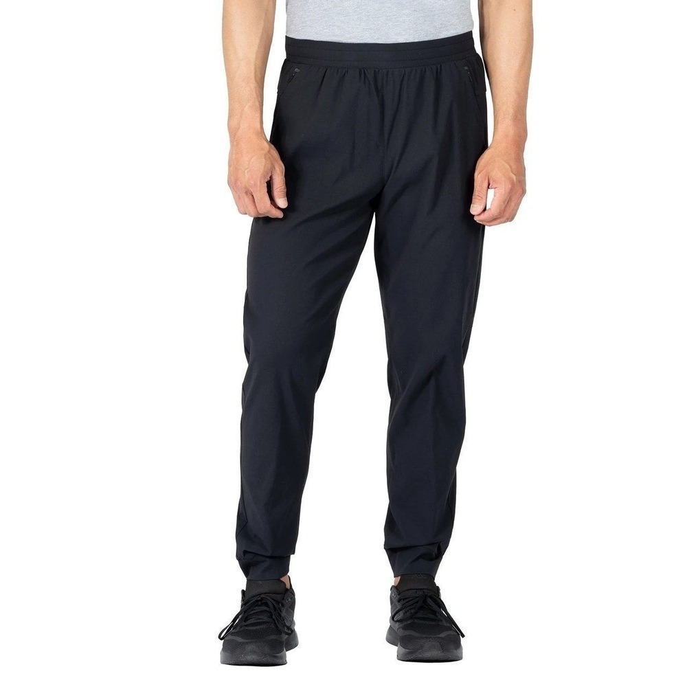 Soybu Jogger Pants Mens Medium Black New‎ Zipper Pockets Nylon Blend